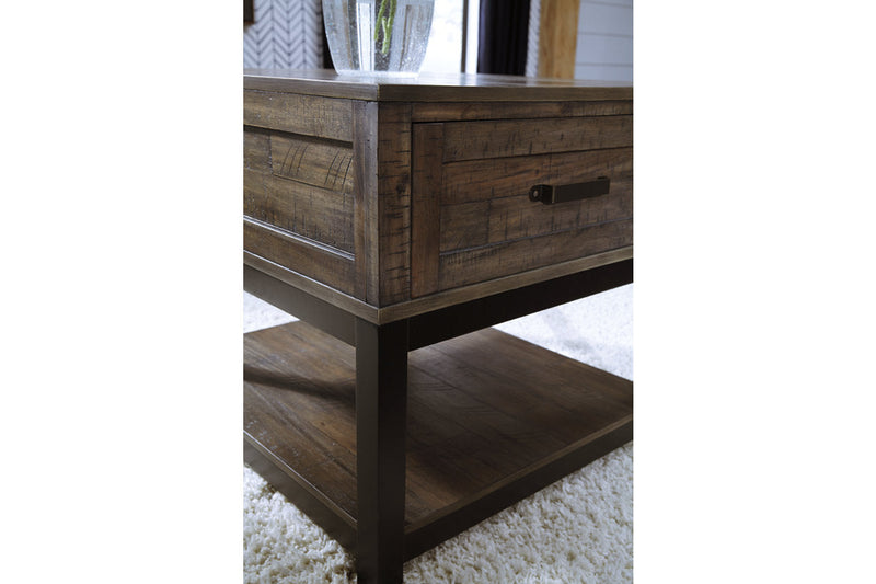 Johurst Grayish Brown Lift-top Coffee Table and 2 End Tables -  Ashley - Luna Furniture