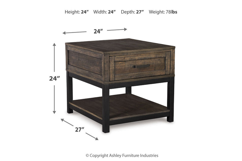 Johurst Grayish Brown Lift-top Coffee Table and 2 End Tables -  Ashley - Luna Furniture