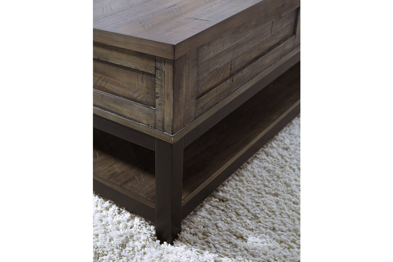 Johurst Grayish Brown Lift-top Coffee Table and 2 End Tables -  Ashley - Luna Furniture