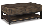 Johurst Grayish Brown Lift-top Coffee Table and 2 End Tables -  Ashley - Luna Furniture