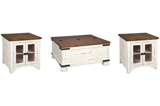 Wystfield White/Brown Coffee Table and 2 End Tables -  Ashley - Luna Furniture