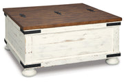 Wystfield White/Brown Coffee Table and 2 Chairside End Tables -  Ashley - Luna Furniture