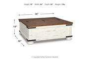 Wystfield White/Brown Coffee Table and 2 Chairside End Tables -  Ashley - Luna Furniture
