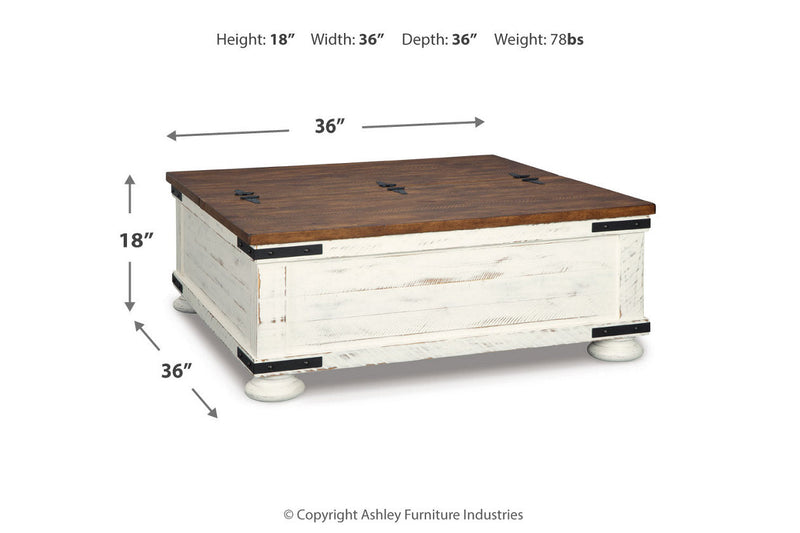 Wystfield White/Brown Coffee Table and 2 Chairside End Tables -  Ashley - Luna Furniture