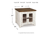 Wystfield White/Brown Coffee Table and 2 End Tables -  Ashley - Luna Furniture
