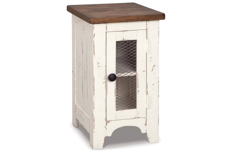 Wystfield White/Brown Coffee Table and Chairside End Table -  Ashley - Luna Furniture