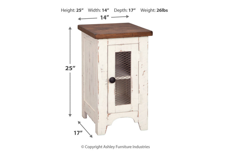 Wystfield White/Brown Coffee Table and 2 Chairside End Tables -  Ashley - Luna Furniture