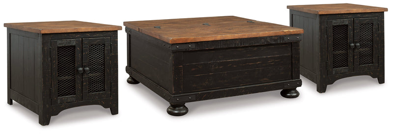 Valebeck Coffee Table with 2 End Tables in Black/Brown from Ashley - Luna Furniture
