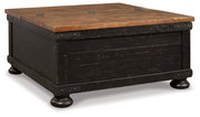 Valebeck Coffee Table with 2 End Tables in Black/Brown from Ashley - Luna Furniture