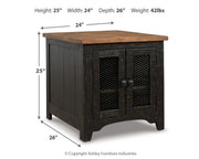 Valebeck Coffee Table with 2 End Tables in Black/Brown from Ashley - Luna Furniture