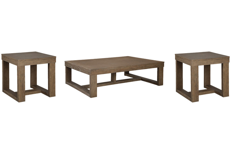 Cariton Gray Coffee Table and 2 End Tables -  Ashley - Luna Furniture