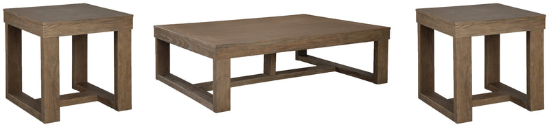 Cariton Coffee Table with 2 End Tables in Gray from Ashley - Luna Furniture