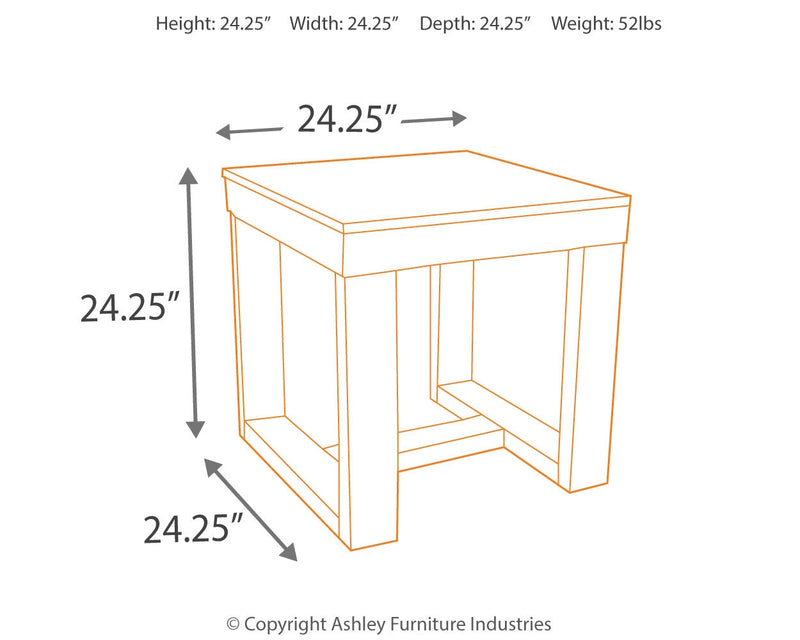 Watson Coffee Table with 2 End Tables in Dark Brown from Ashley - Luna Furniture