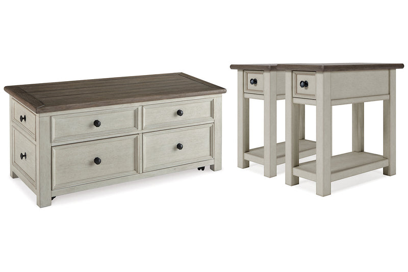 Bolanburg Two-tone Coffee Table and 2 End Tables -  Ashley - Luna Furniture