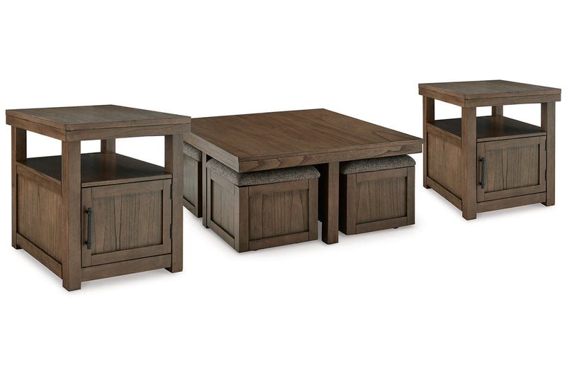 Boardernest Brown Coffee Table and 2 End Tables -  Ashley - Luna Furniture