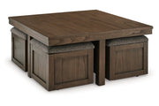 Boardernest Brown Coffee Table and 2 End Tables -  Ashley - Luna Furniture