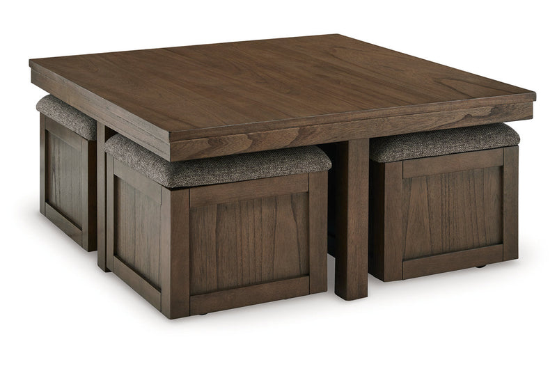 Boardernest Brown Coffee Table and 2 End Tables -  Ashley - Luna Furniture