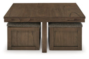 Boardernest Brown Coffee Table and 2 End Tables -  Ashley - Luna Furniture