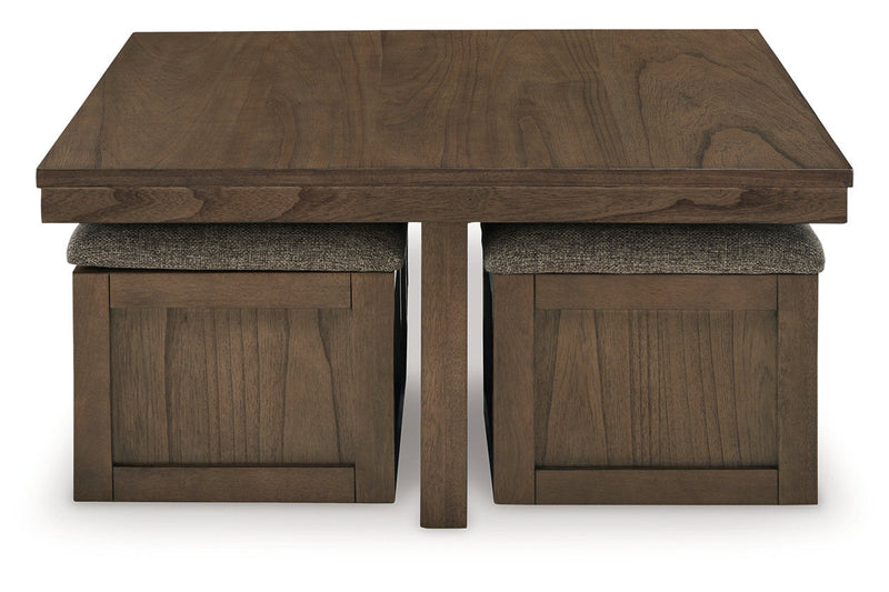 Boardernest Brown Coffee Table and 2 End Tables -  Ashley - Luna Furniture