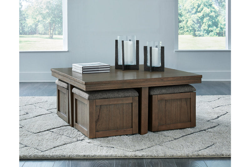 Boardernest Brown Coffee Table and 2 End Tables -  Ashley - Luna Furniture