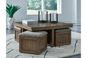Boardernest Brown Coffee Table and 2 End Tables -  Ashley - Luna Furniture