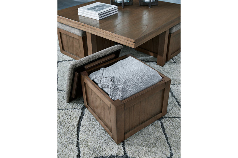 Boardernest Brown Coffee Table and 2 End Tables -  Ashley - Luna Furniture