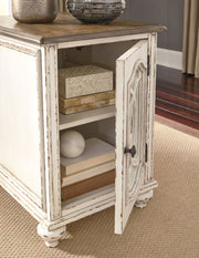 Realyn White/Brown Coffee Table with 2 End Tables from Ashley - Luna Furniture