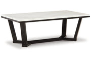 Fostead White/Espresso Coffee Table and 2 Ends -  Ashley - Luna Furniture