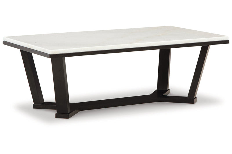 Fostead White/Espresso Coffee Table and 2 Ends -  Ashley - Luna Furniture