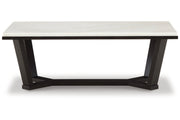 Fostead White/Espresso Coffee Table and 2 Ends -  Ashley - Luna Furniture