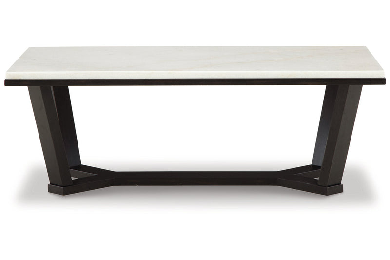Fostead White/Espresso Coffee Table and 2 Ends -  Ashley - Luna Furniture
