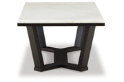 Fostead White/Espresso Coffee Table and 2 Ends -  Ashley - Luna Furniture