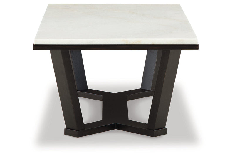 Fostead White/Espresso Coffee Table and 2 Ends -  Ashley - Luna Furniture