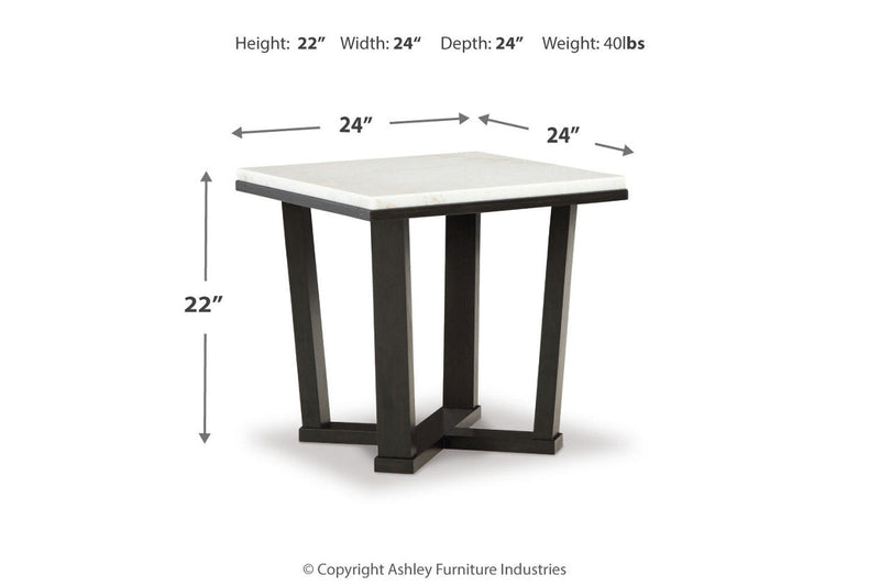 Fostead White/Espresso Coffee Table and 2 Ends -  Ashley - Luna Furniture