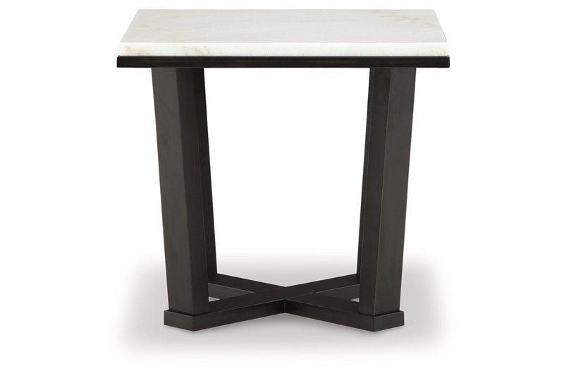 Fostead White/Espresso Coffee Table and 2 Ends -  Ashley - Luna Furniture