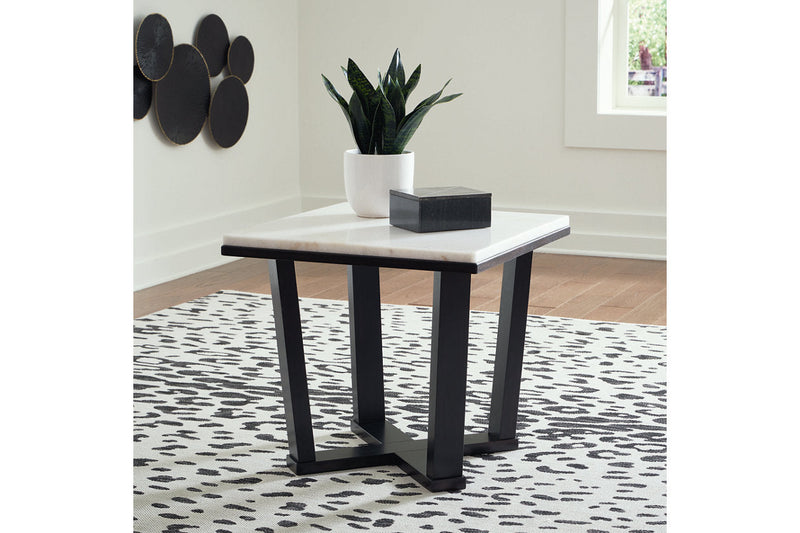 Fostead White/Espresso Coffee Table and 2 Ends -  Ashley - Luna Furniture