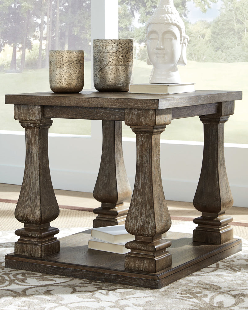 Johnelle Coffee Table with 2 End Tables in Gray from Ashley - Luna Furniture