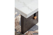 Burkhaus White/Dark Brown Coffee Table and 2 Ends -  Ashley - Luna Furniture