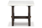 Burkhaus White/Dark Brown Coffee Table and 2 Ends -  Ashley - Luna Furniture