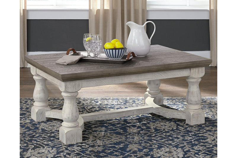 Havalance Gray/White Coffee Table and 2 End Tables -  Ashley - Luna Furniture