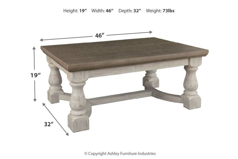 Havalance Gray/White Coffee Table and 2 End Tables -  Ashley - Luna Furniture