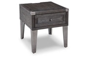 Todoe Dark Gray Coffee Table and 2 End Tables -  Ashley - Luna Furniture