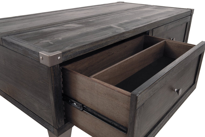 Todoe Dark Gray Coffee Table and 2 End Tables -  Ashley - Luna Furniture