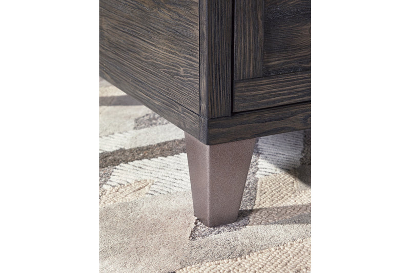 Todoe Dark Gray Coffee Table and 2 End Tables -  Ashley - Luna Furniture