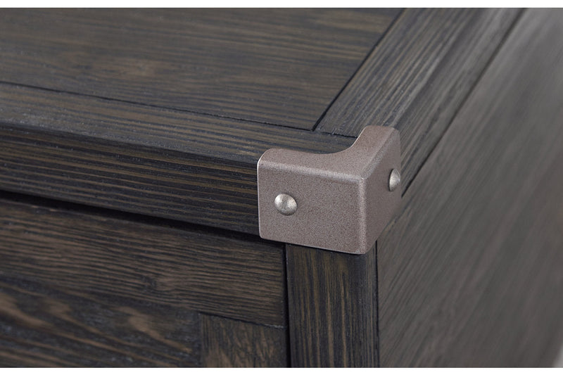 Todoe Dark Gray Coffee Table and 2 End Tables -  Ashley - Luna Furniture