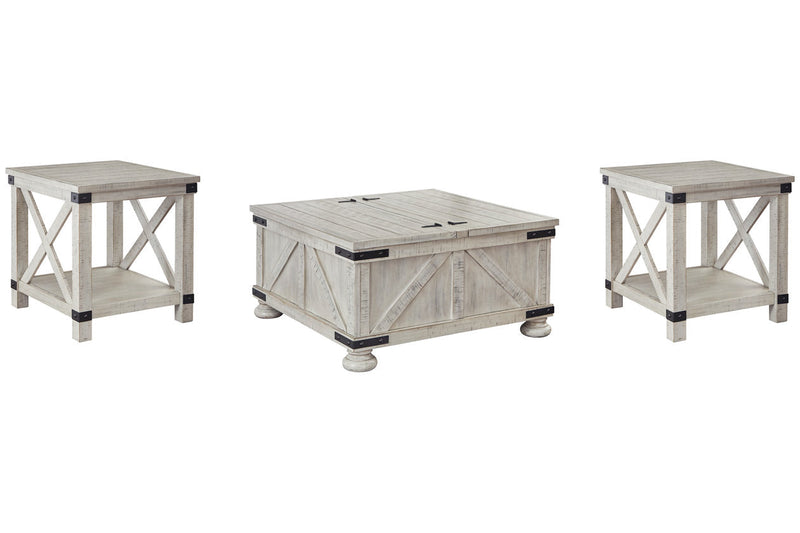 Carynhurst Whitewash Coffee Table and 2 End Tables -  Ashley - Luna Furniture