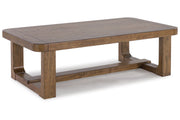 Cabalynn Light Brown Coffee Table and 2 End Tables -  Ashley - Luna Furniture