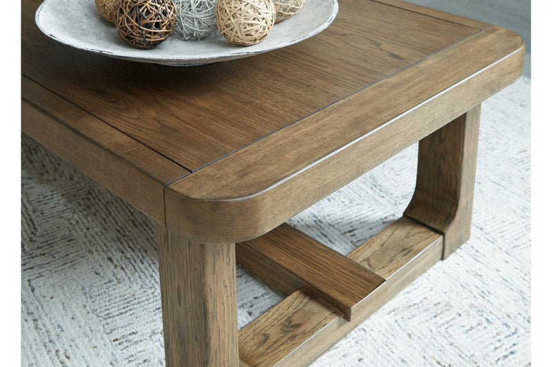 Cabalynn Light Brown Coffee Table and 2 End Tables -  Ashley - Luna Furniture