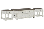 Havalance White/Gray Lift Top Coffee Table and 2 End Tables -  Ashley - Luna Furniture
