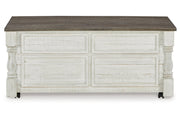 Havalance White/Gray Lift Top Coffee Table and 2 End Tables -  Ashley - Luna Furniture